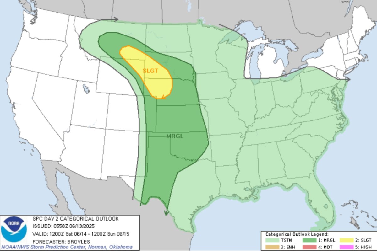 Severe weather map