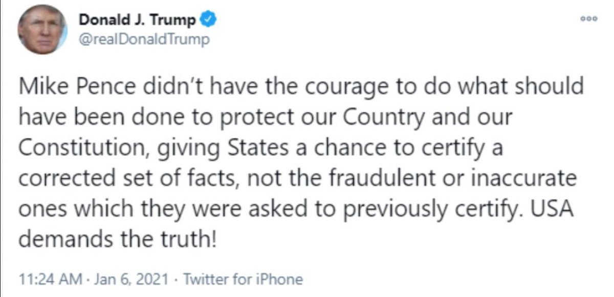 trump j6 tweet