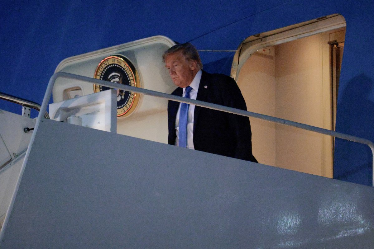 Donald Trump steps off Air Force One