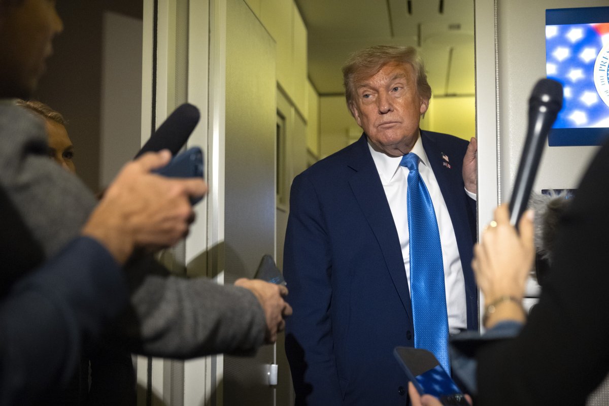 Reporter and Trump 