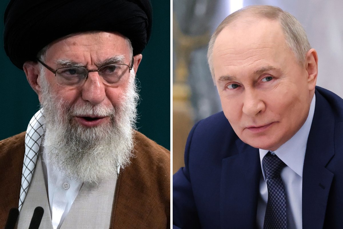 Ayatollah Ali Khamenei and Vladimir Putin