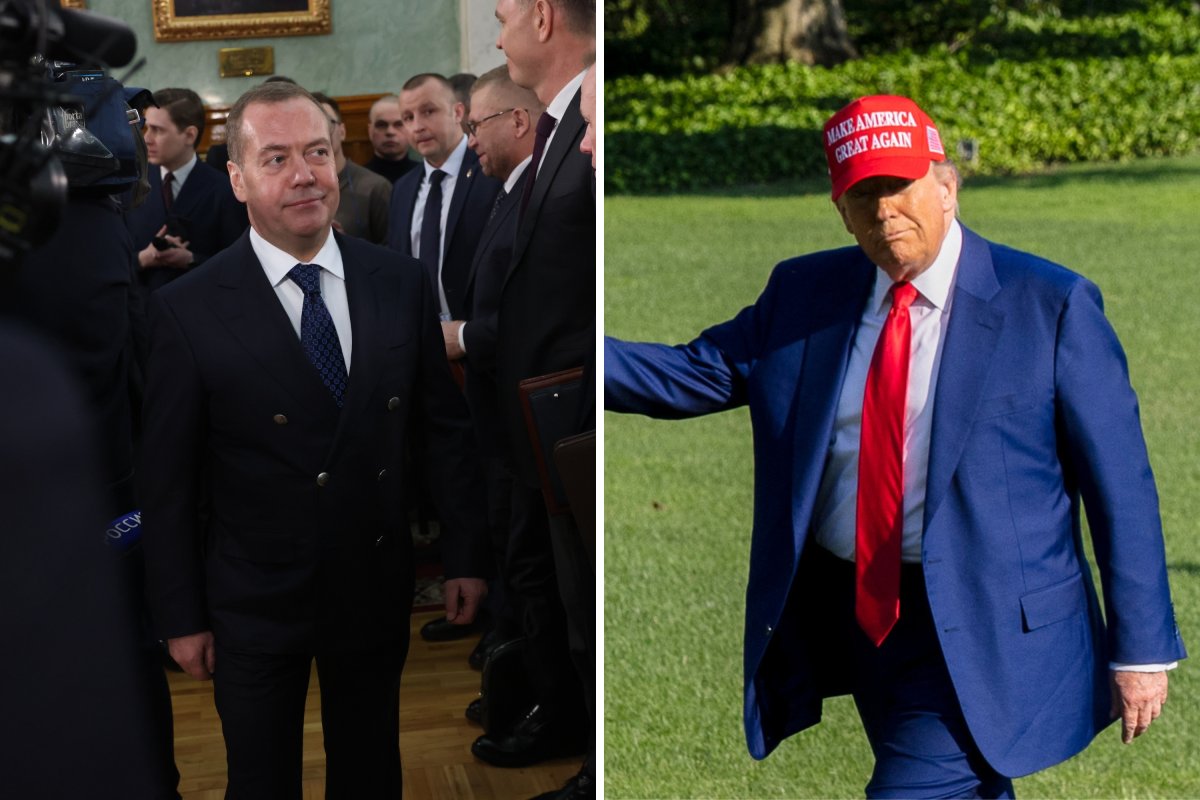 Dmitry Medvedev and Donald Trump