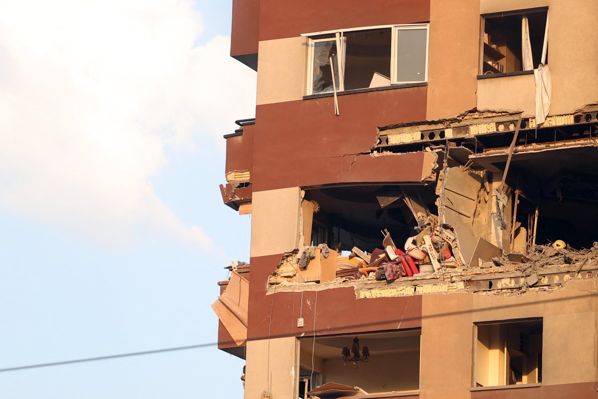 Tehran apartment after strike