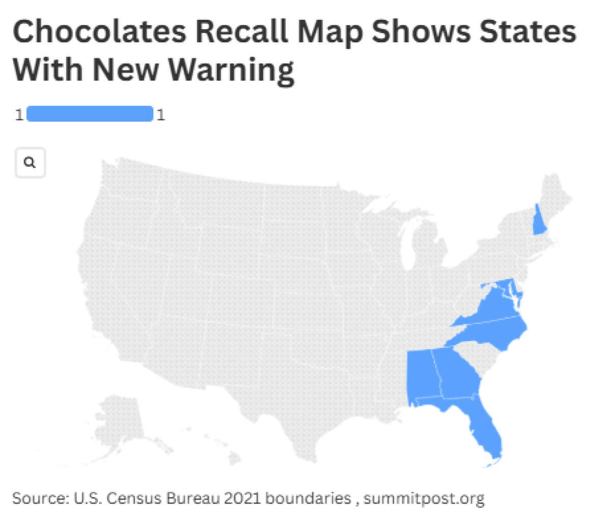 Chocolates Recall Map
