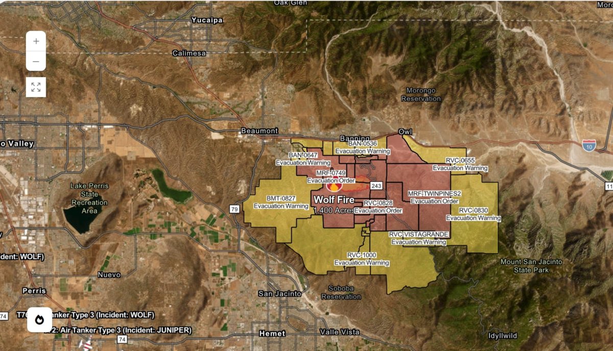 California Fire Evacuation Map Shows Where People Told to ‘Leave Now’