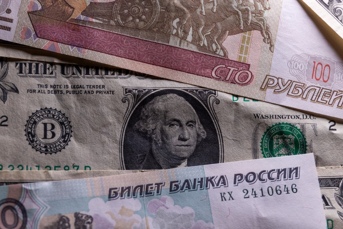 Russian ruble notes