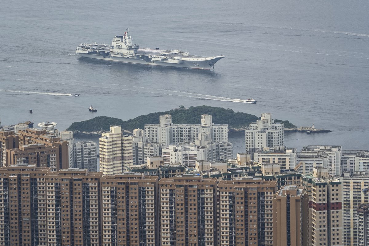 Chinese Aircraft Carrier Visits Hong Kong