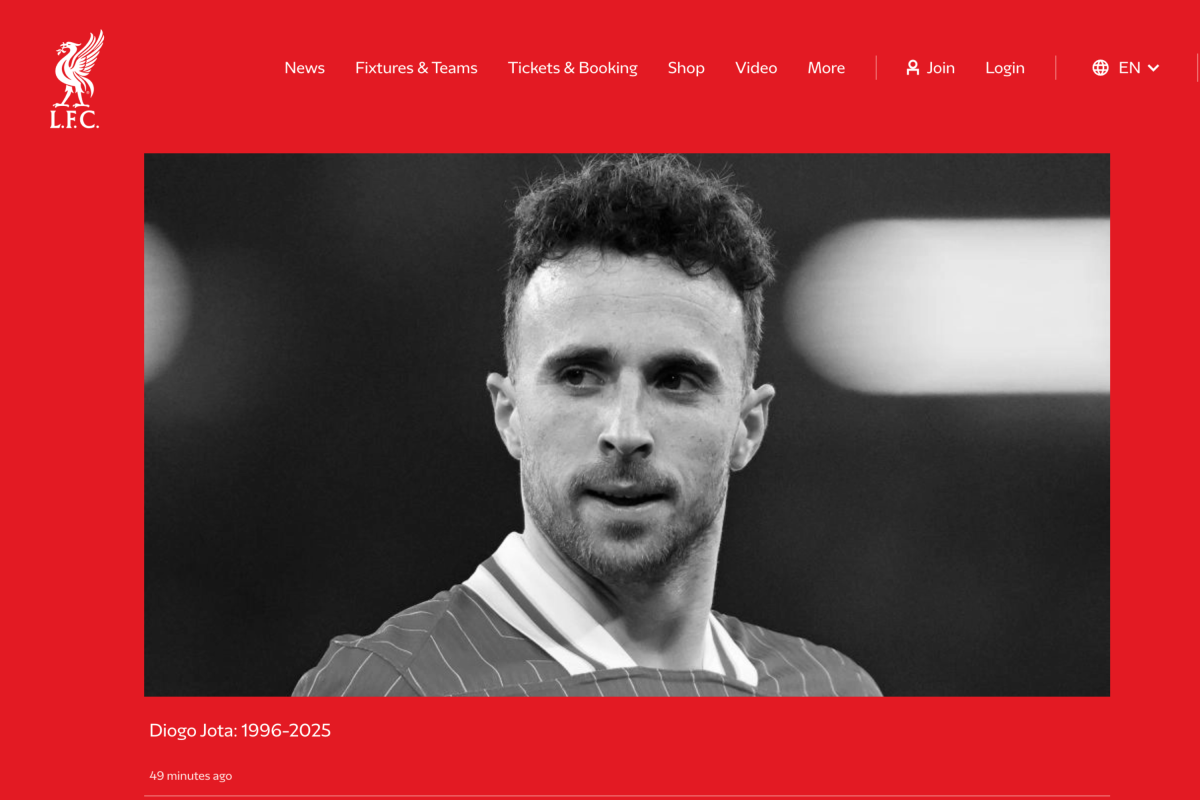 Homenajes a Diogo Jota del Liverpool