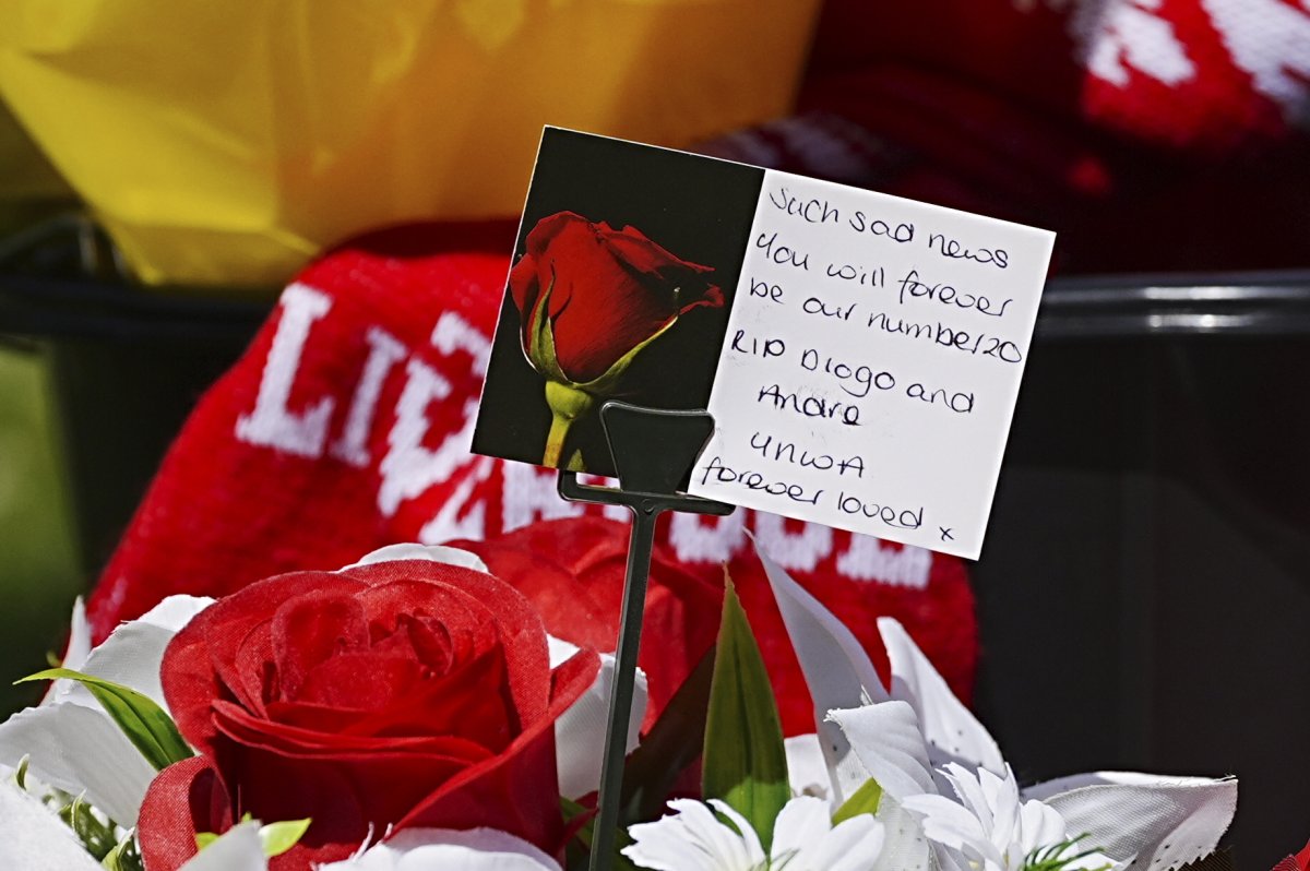 Liverpool's Diogo Jota Tributes