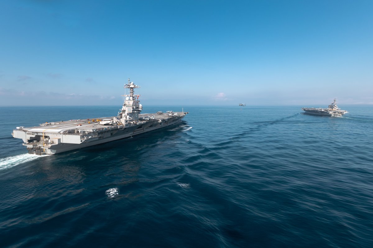 U.S. Aircraft Carriers Transit Atlantic Ocean