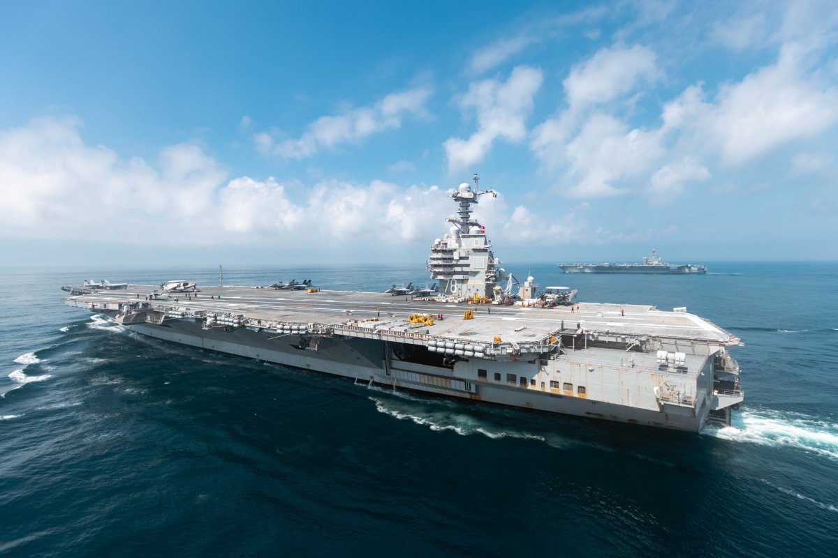 U.S. Aircraft Carriers Transit Atlantic Ocean
