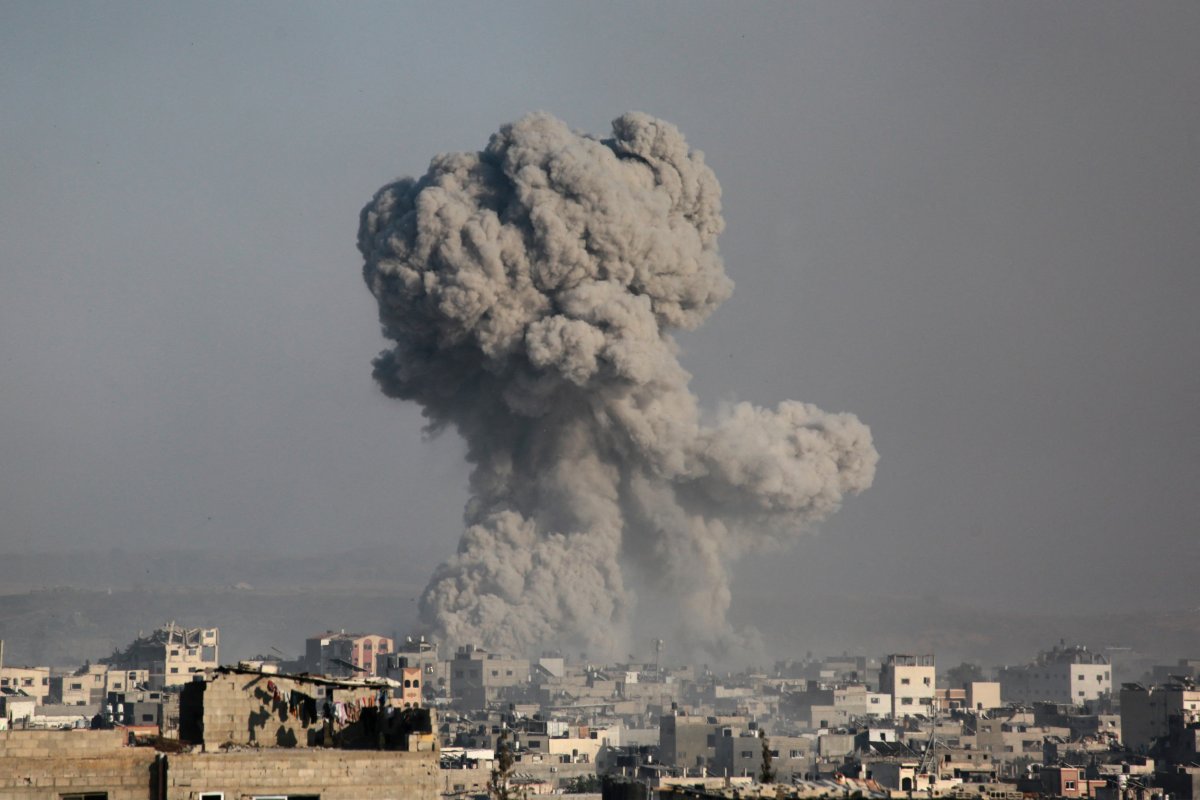 Smoke billows in Gaza