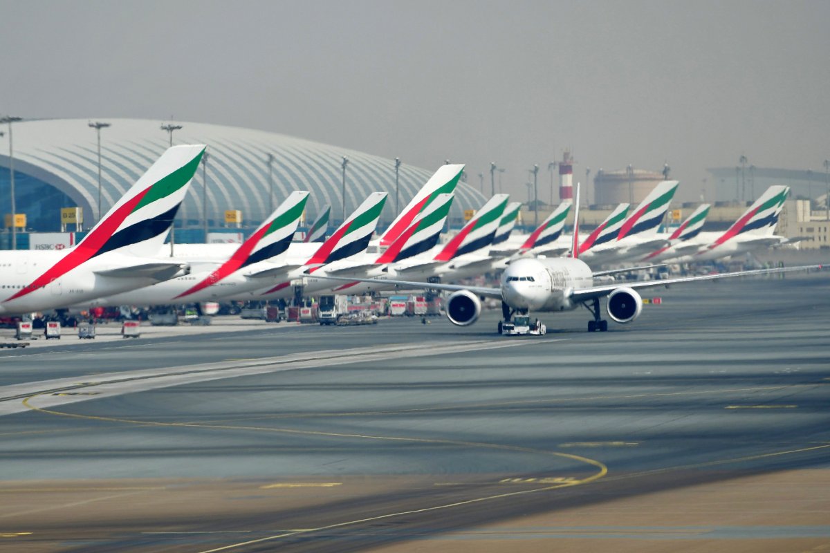 Plans at the Dubai International Airport.