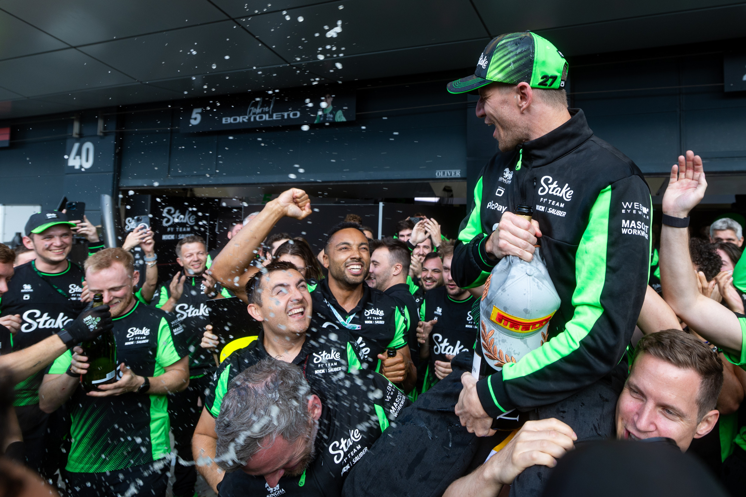 Mercedes F1 Marks Nico Hulkenbergs Maiden Podium with Touching Gesture