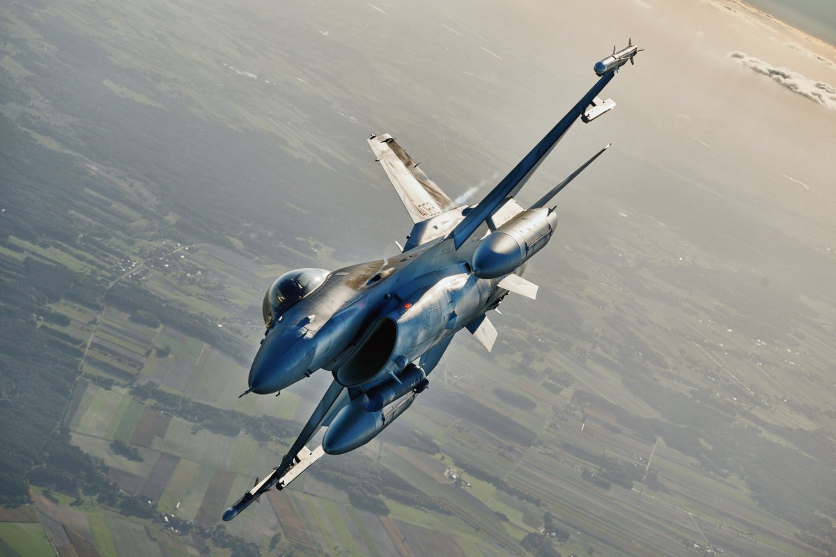 F-16 fighter jet in Poland