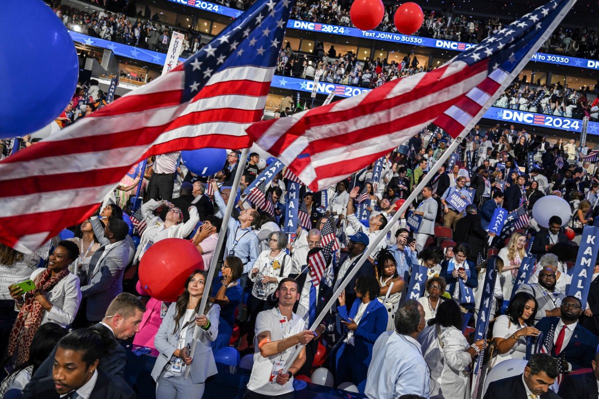 American flags at DNC