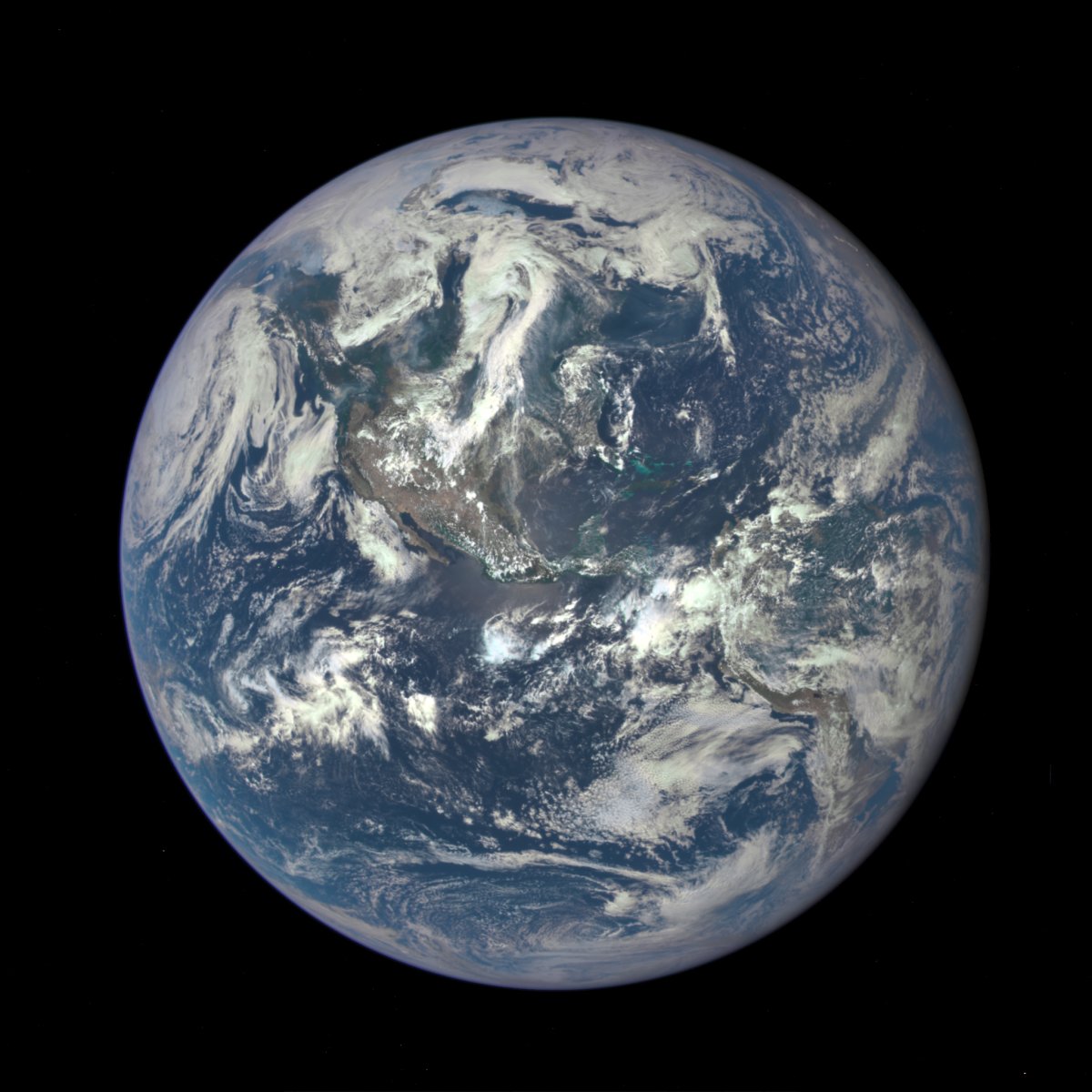Earth as seen from a distance