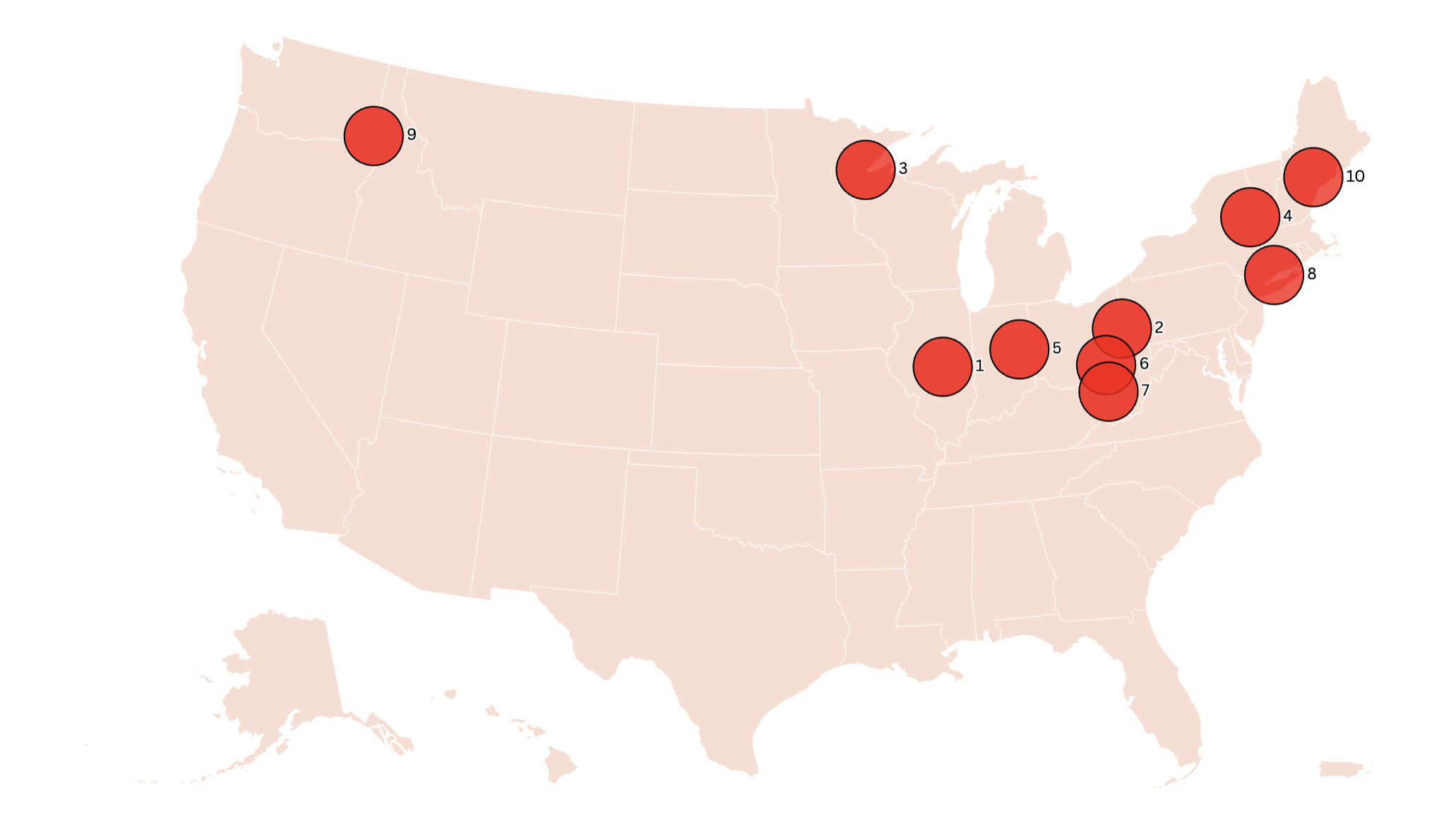 Map Shows 10 US Cities With Rising House Prices