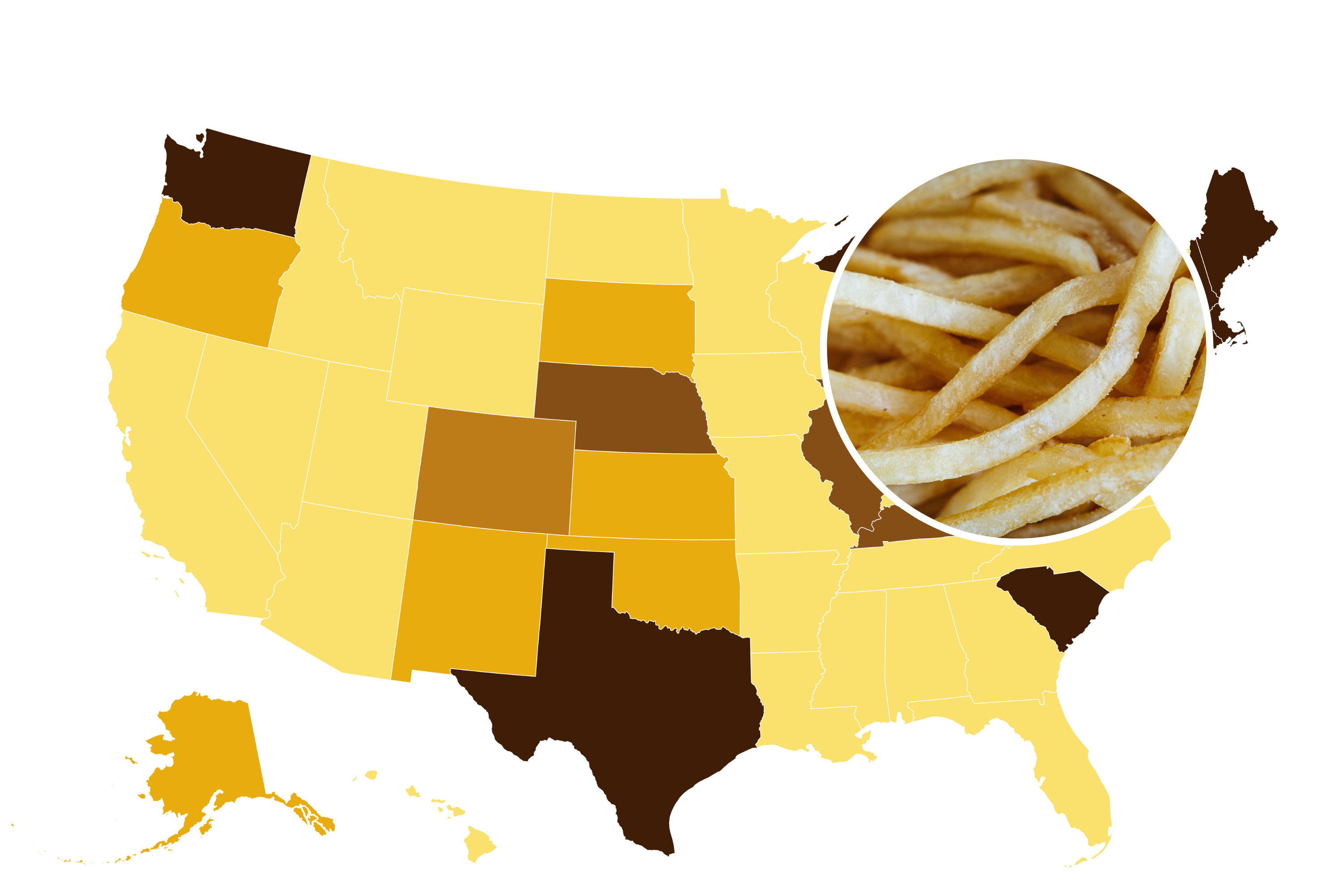 Map Shows Each States Favorite French Fry