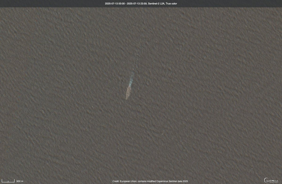 Satellite image of USS Nimitz