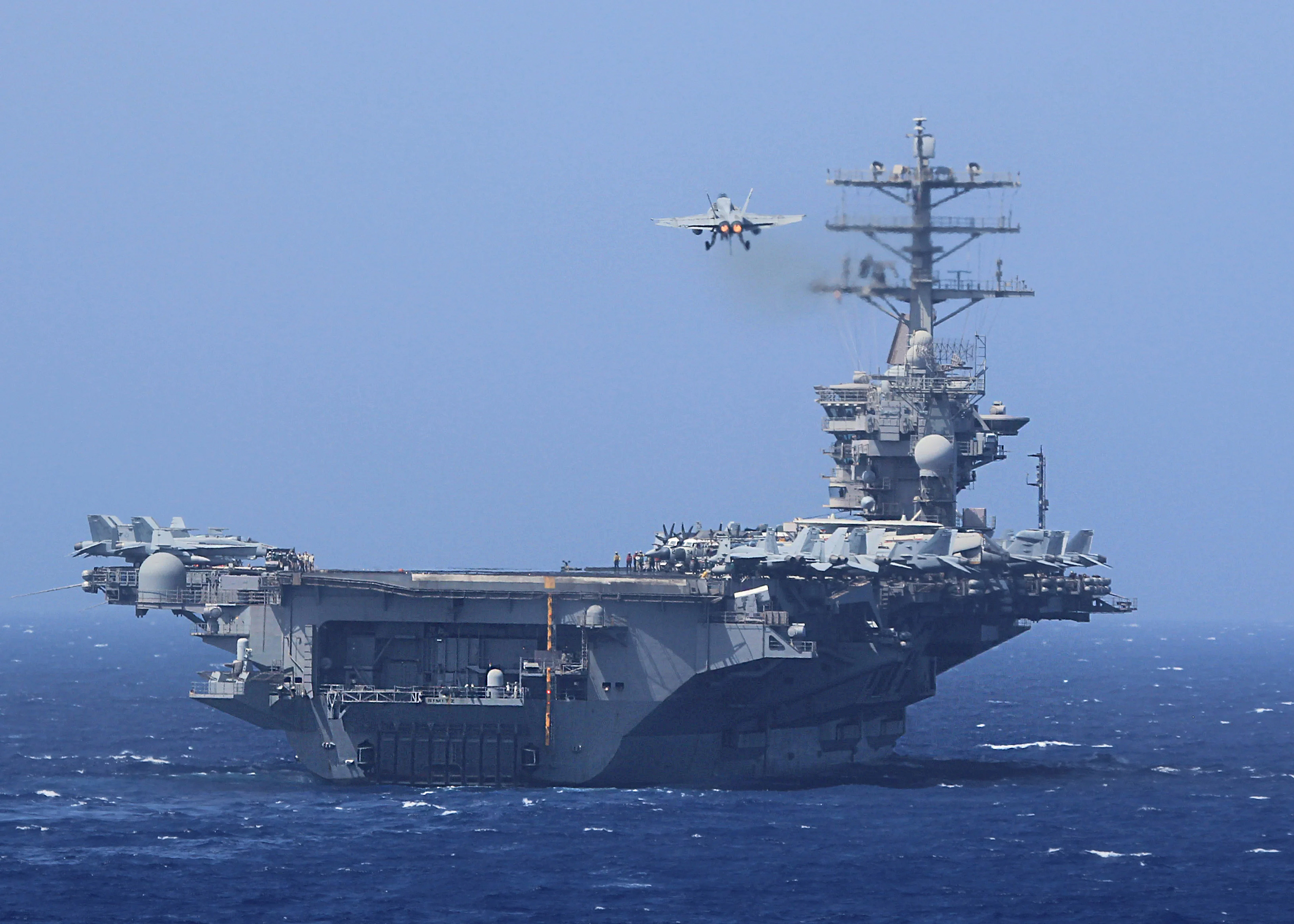 Satellite Photo Captures US Aircraft Carrier Deployed Near Iran