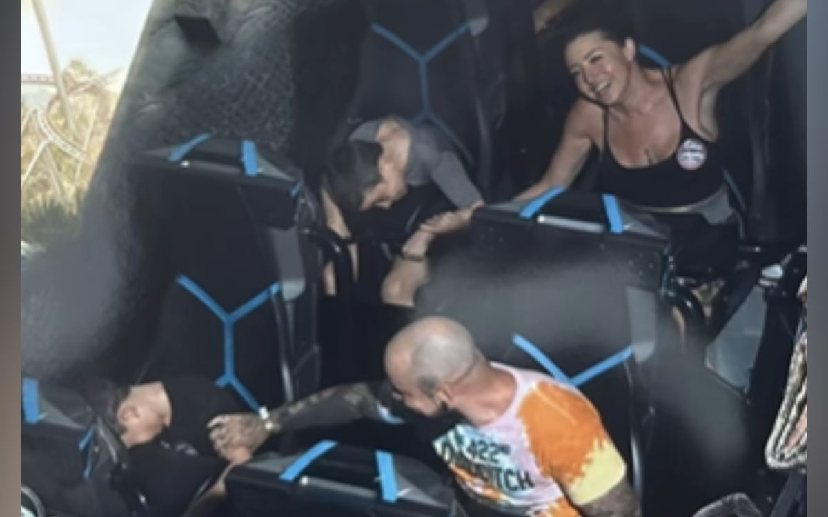 Britannie vence, o marido e o gêmeo.