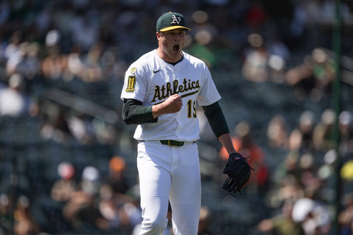 Athletics pitcher Mason Miller