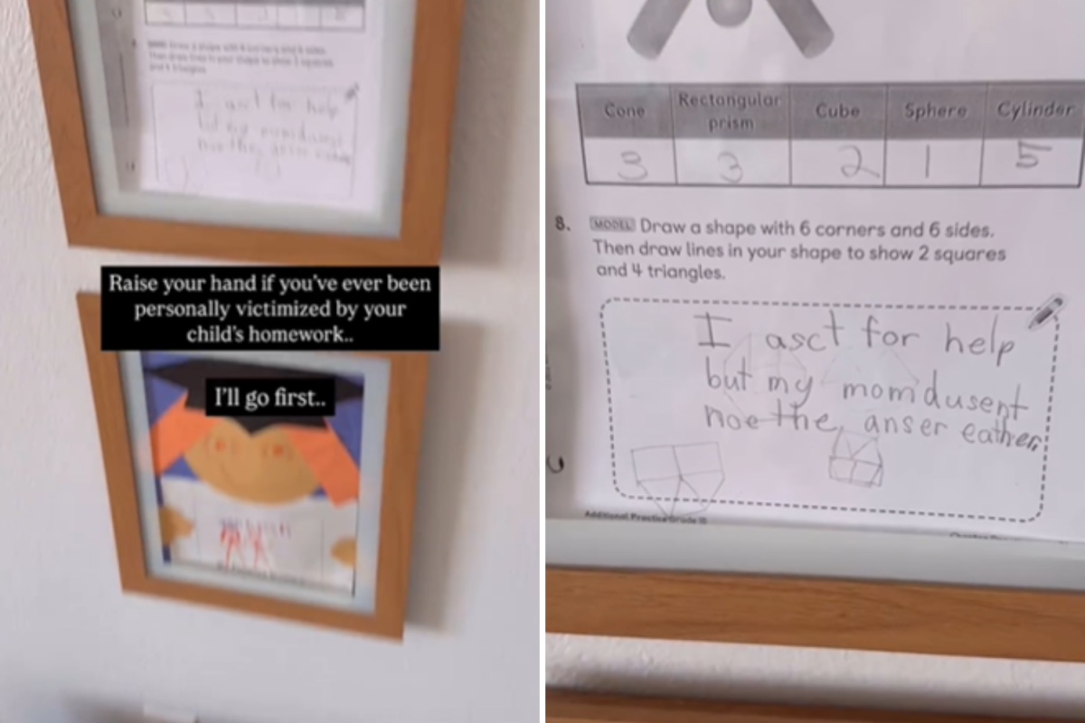 Mom was chased by homework