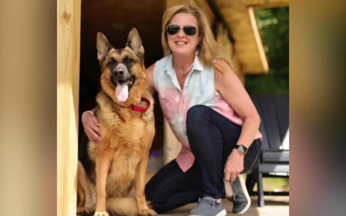 Krysten Klapatauskas and his dog Stoli
