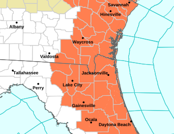 NWS map of Florida