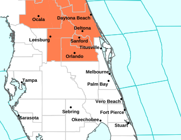 Map of central Florida