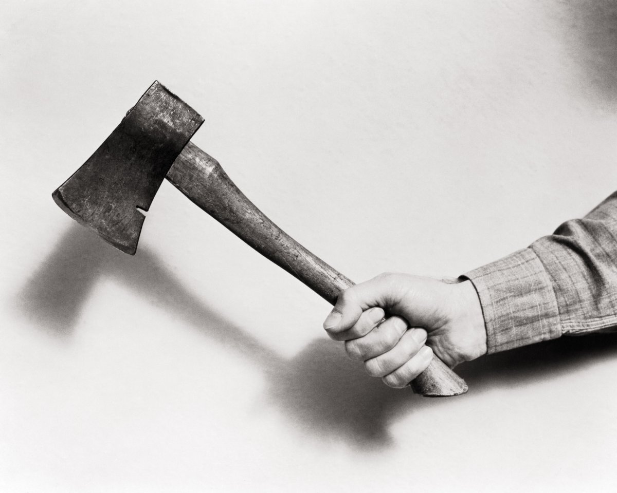 hand holding axe