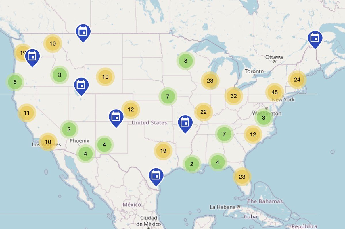 Map of August 2 protests