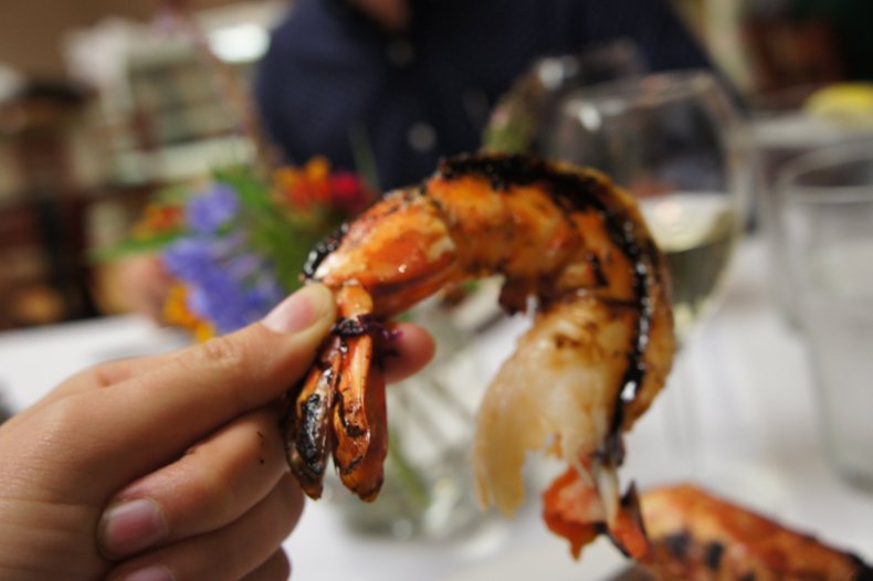 Tiger prawn deshelled