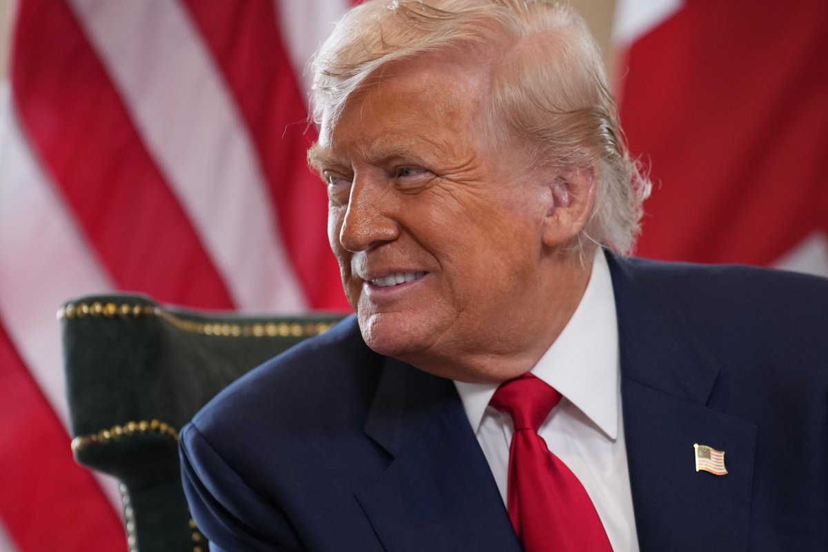 President Donald Trump reacts 