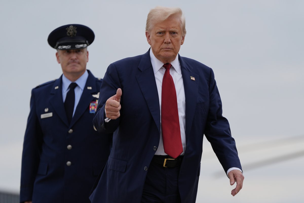 President Donald Trump boards Air Force One