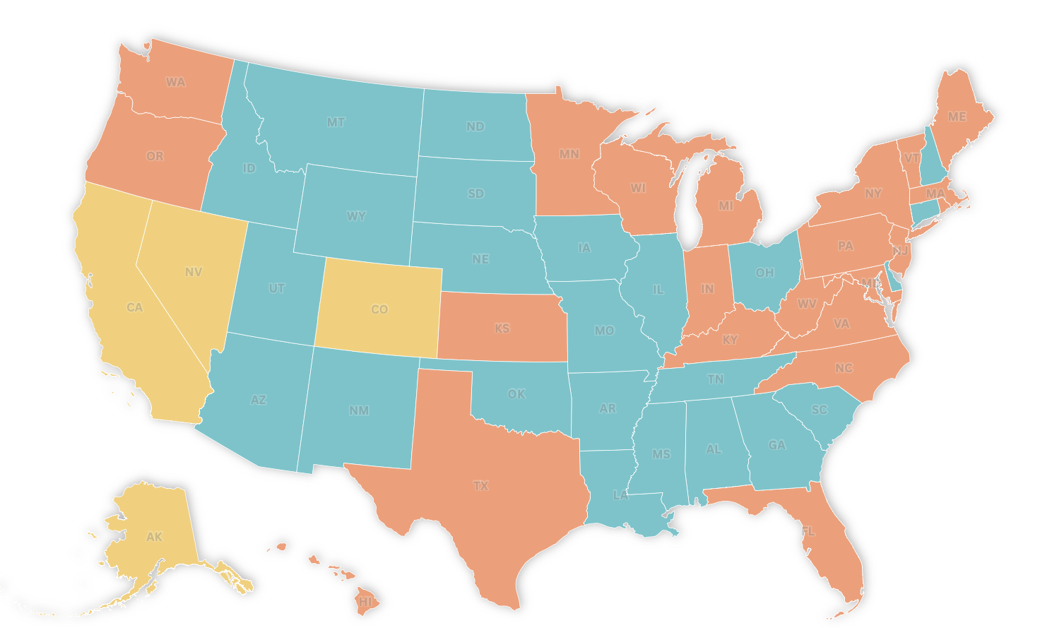 Map Shows Overtime Rules in Each State