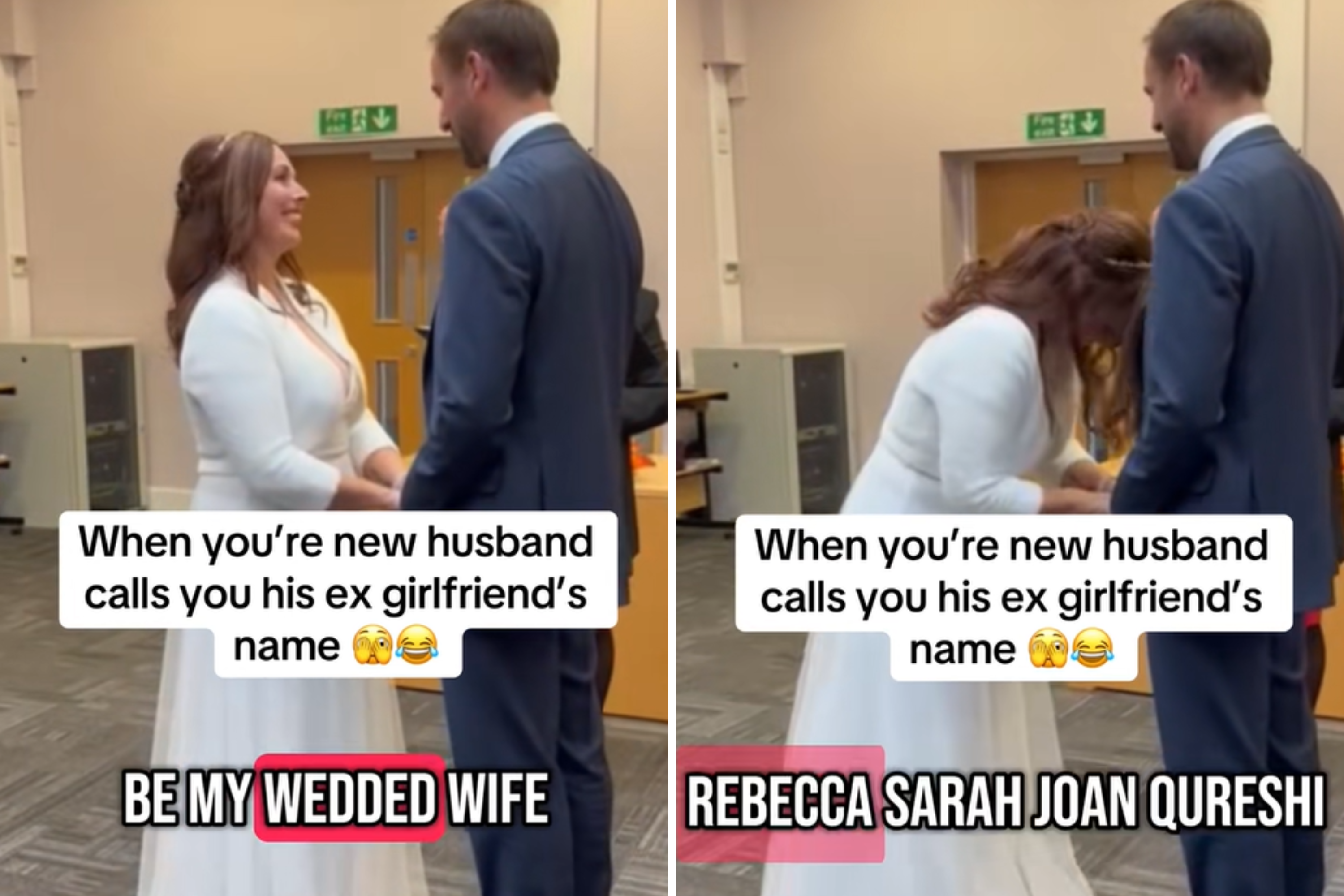 Moment Groom Makes Horrible Mistake During Vows Caught on Camera: 'Oh Dear' - Newsweek