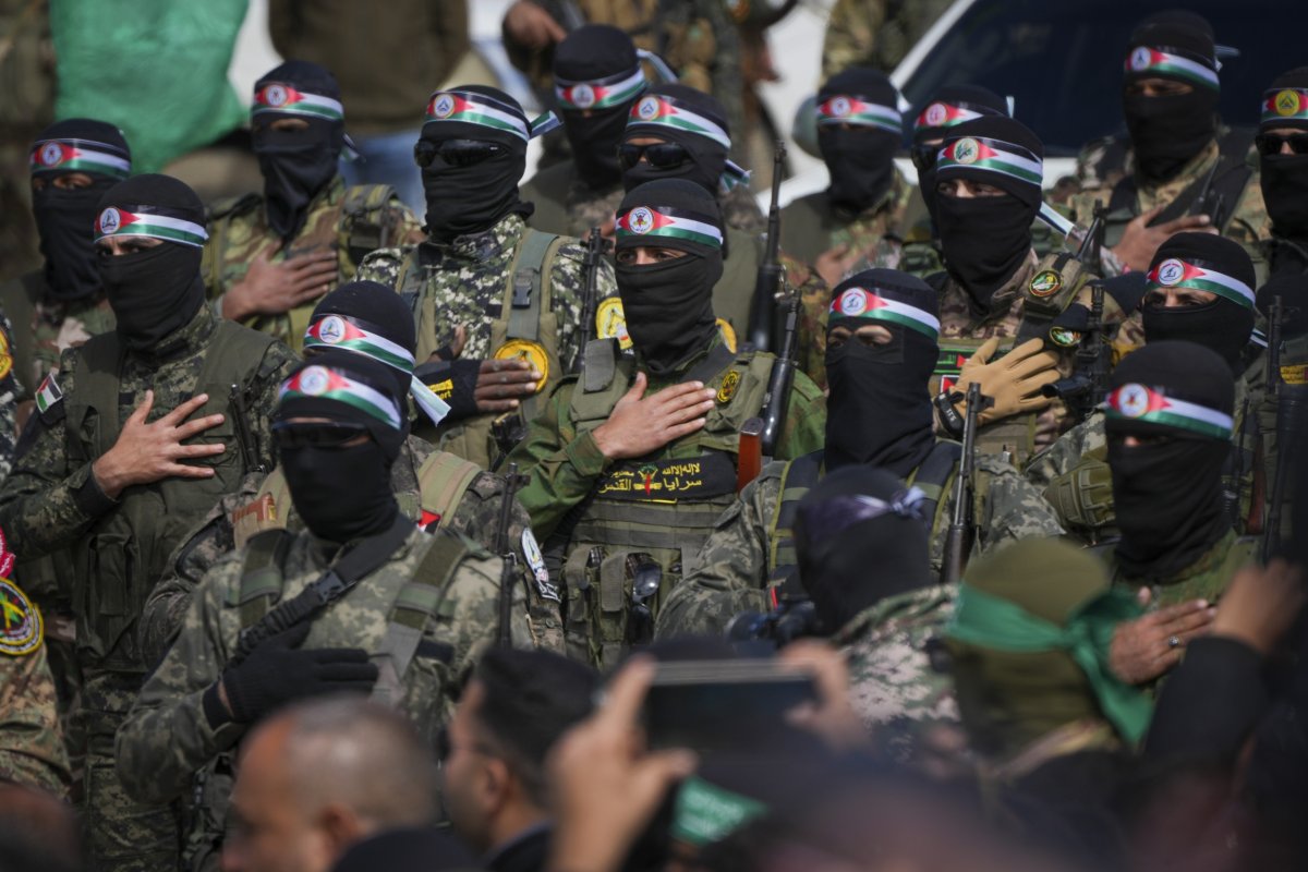 Hamas fighters in Gaza