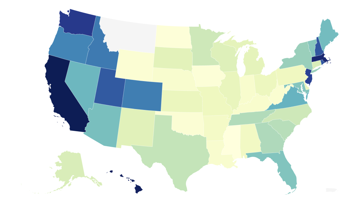 Capital Gains State Map