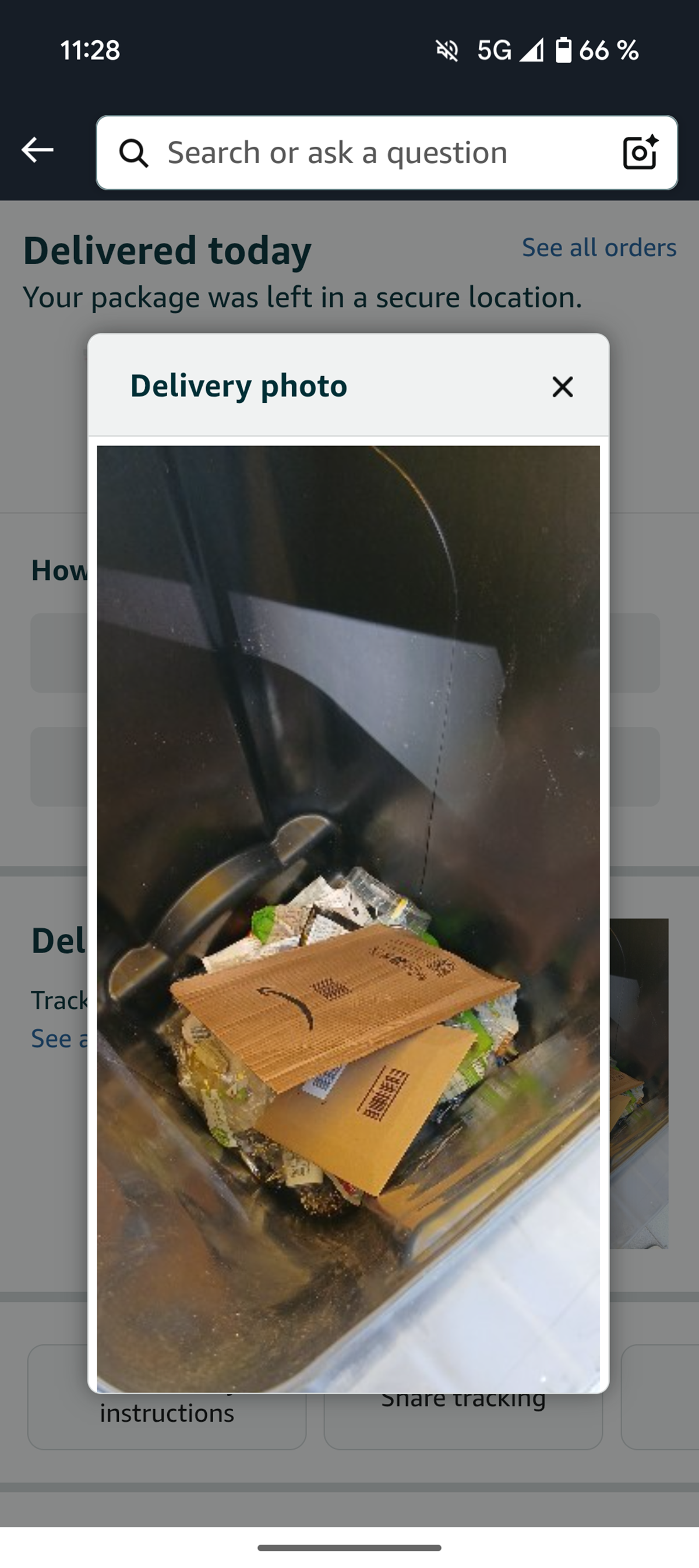 Amazon delivery photo