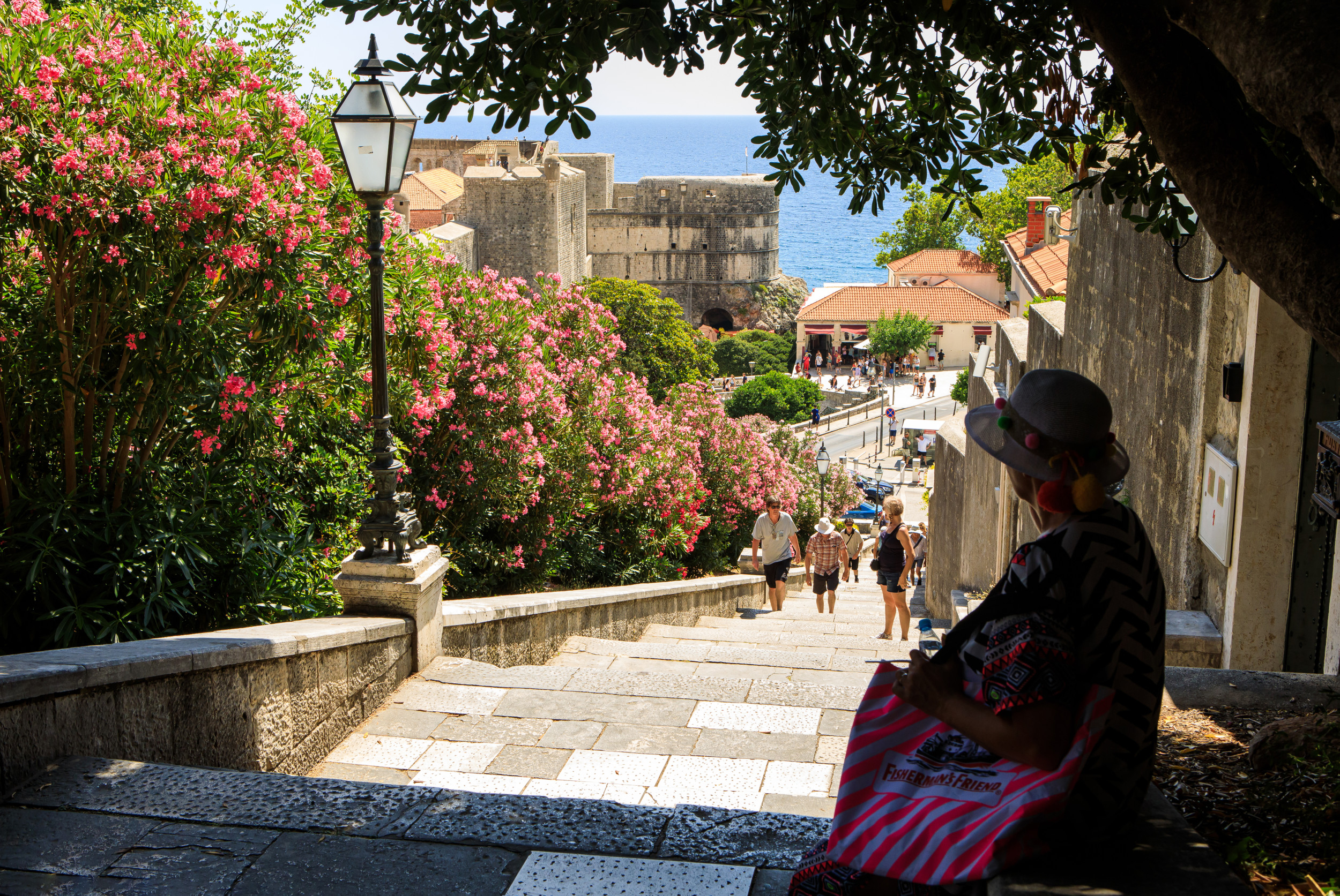Tourist Stuck at Top of Stairs With Suitcase—Plan To Get Down Goes Viral