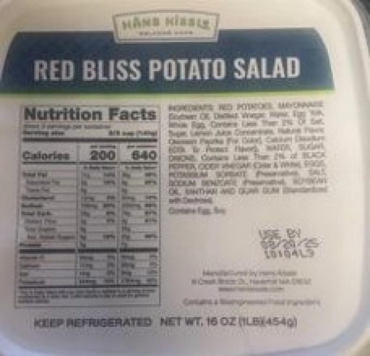 Potato salad recall 