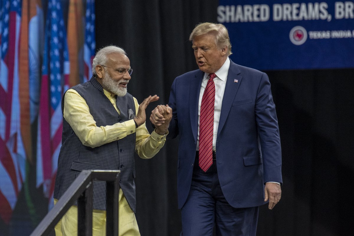 Narendra Modi with Donald Trump