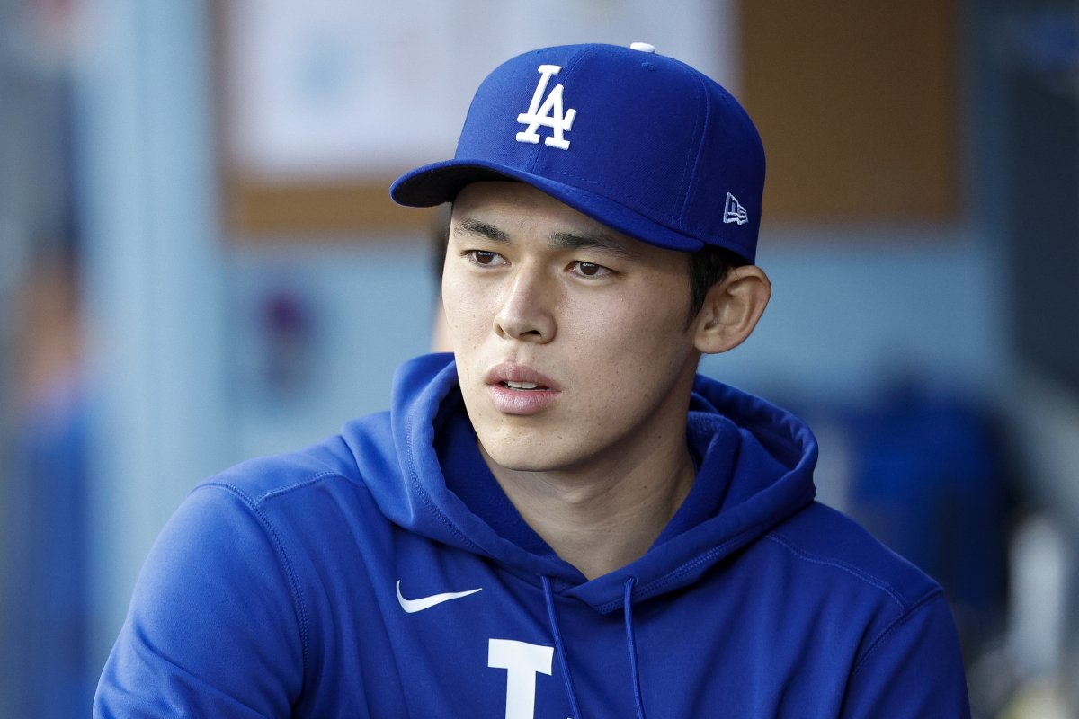 Los Angeles Dodgers pitcher Roki Sasaki