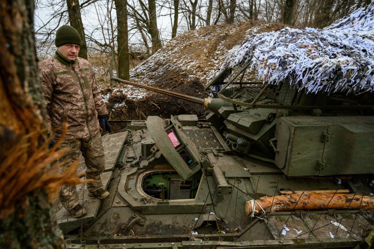 Ukraine soldier Bradley Vehicle