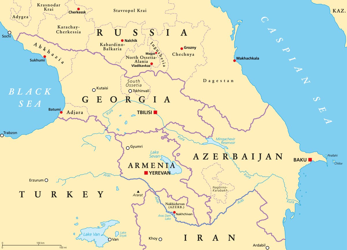Azerbaijan / Armenia map
