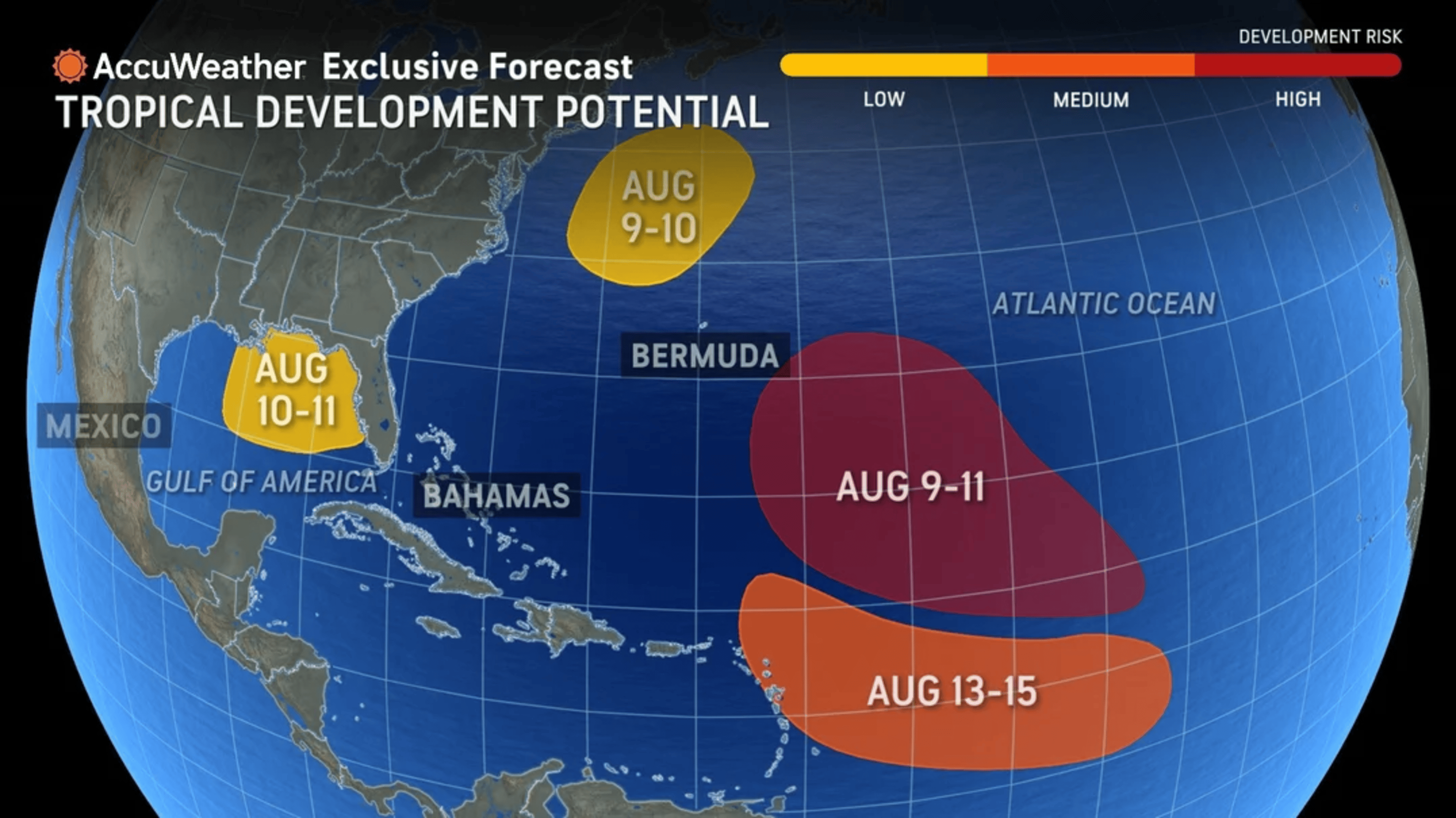 Map Shows Tropical Storm Timeline as Experts Predict 5 Storms This Month