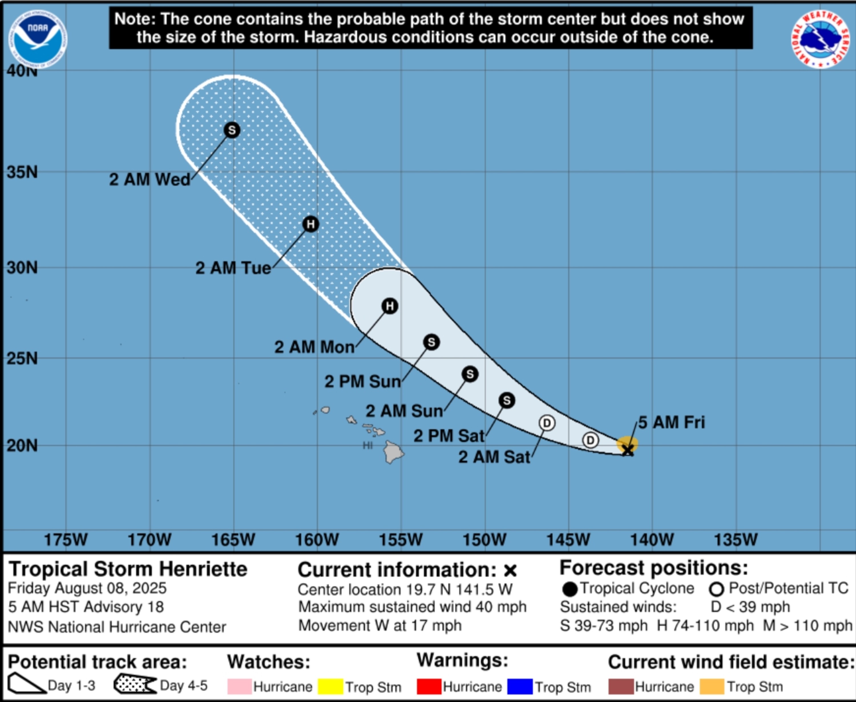 Tropical Storm Henriette Passes North of Hawaii, Alters Local Weather