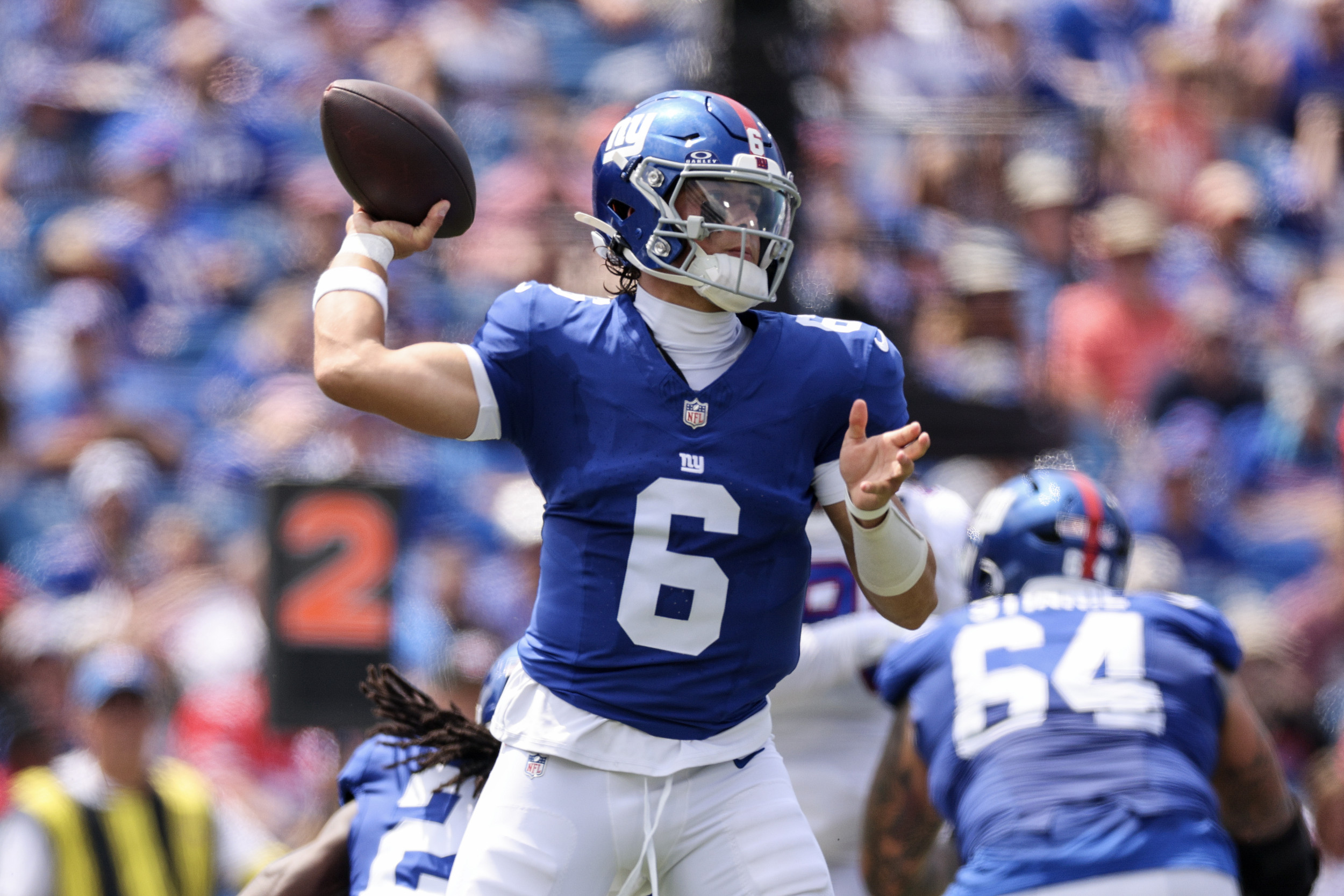 Giants Rookie QB Jaxson Dart Throws First Preseason Touchdown vs Bills